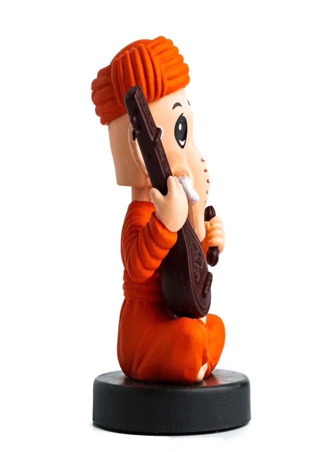 Buko Famous Figure Shakey bobblehead with Mobile Holder Suitable for car Interior, Office Desk & Study Table (Sitting Ganesh Ji/W Sitar) - Image 2